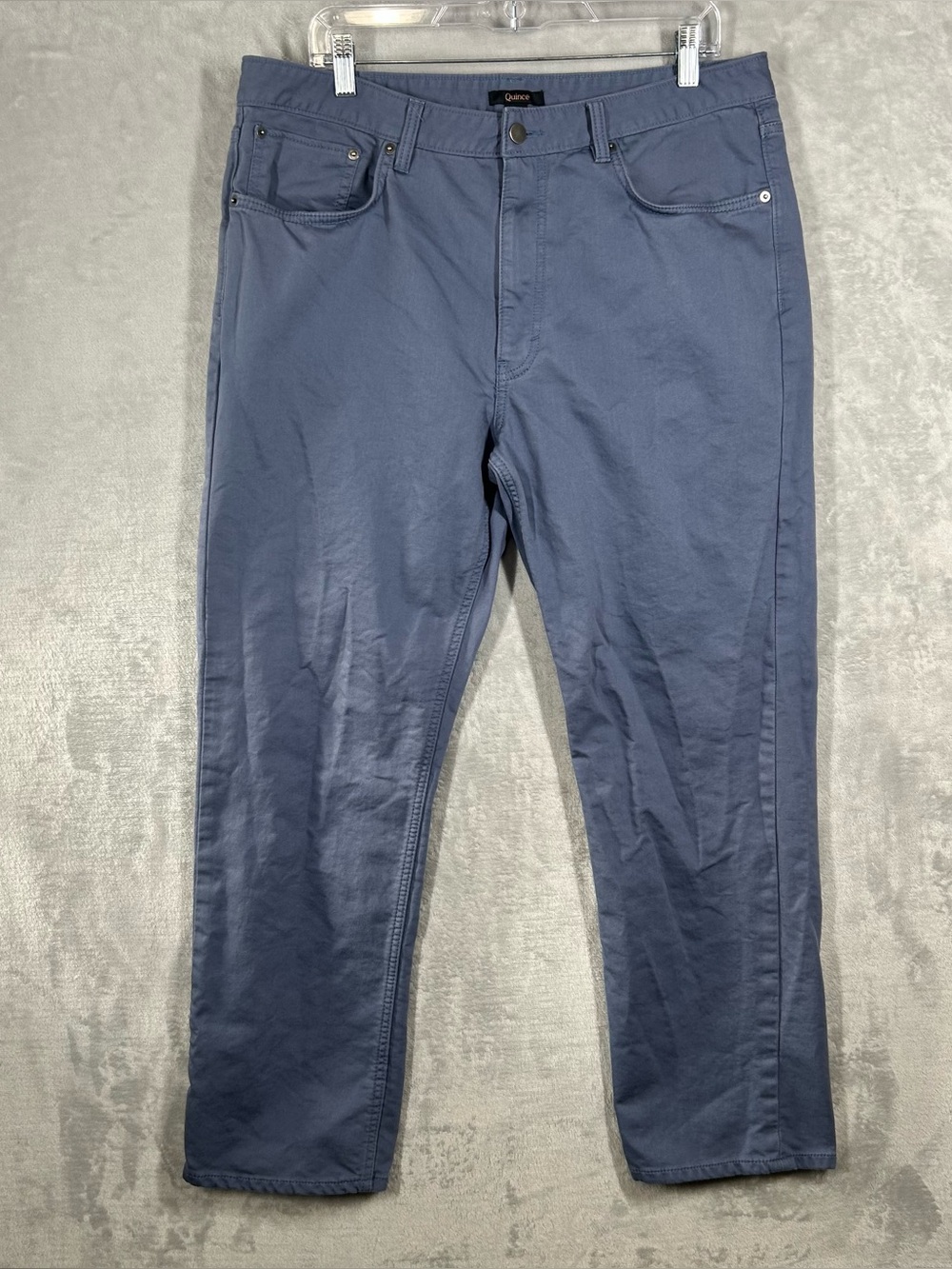 Quince Men’s Comfort Stretch Traveler 5-Pocket Pants 36x30 Washed Blue Straight